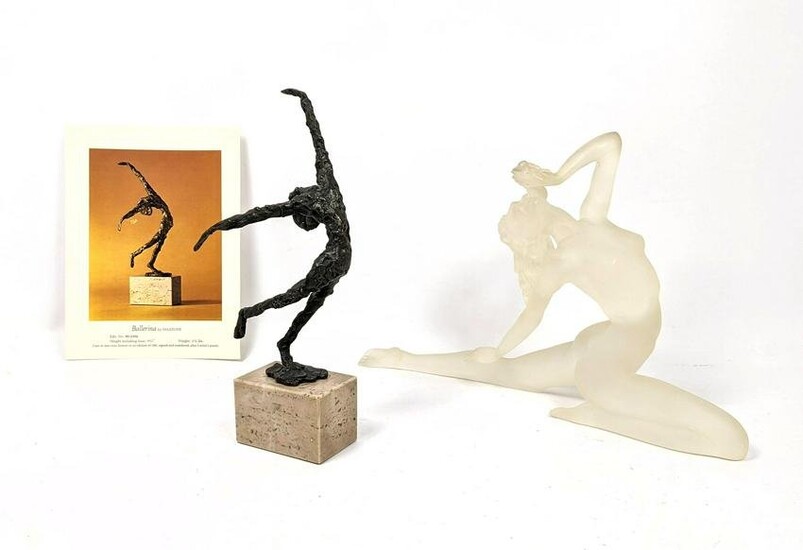 2pc Modernist Dancer Ballerina Sculptures. DOMENICO MAZ