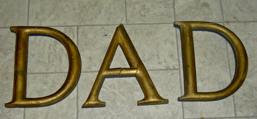 3 Early Gilt Letters – D A D