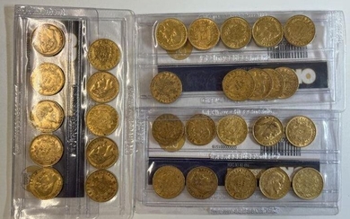 30 pièces de 20 francs or Napoléon III - sous scellés