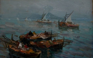 Nicolas De Corsi - "Napoli, pescatori nel golfo"