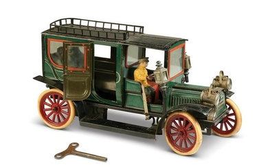 Carette Limousine 16-inch Clockwork Tin Toy Car, ca.