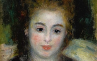 MADEMOISELLE HENRIOT OU JEUNE FILLE AU RUBAN BLEU, Pierre-Auguste Renoir
