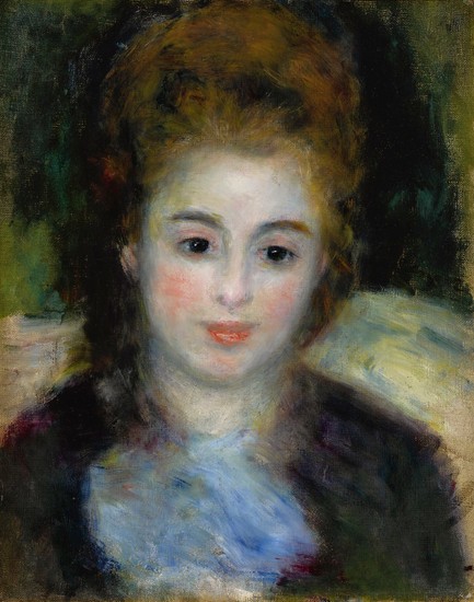 MADEMOISELLE HENRIOT OU JEUNE FILLE AU RUBAN BLEU, Pierre-Auguste Renoir