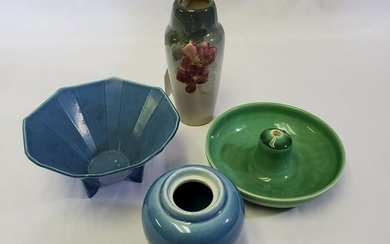 4 Pc. Art Pottery lot Rookwood and Weller