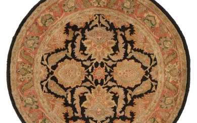 5' Round Hand-Tufted Indian "Sierra" Area Rug, 2000s