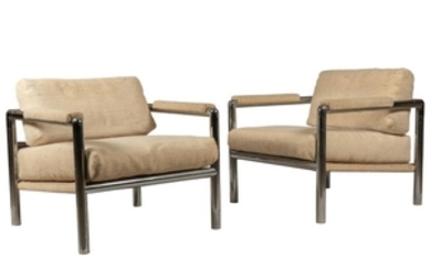 Lounge Chairs - Tubular Chrome - Pair