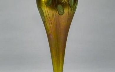 Tiffany Studios style gold favrile vase