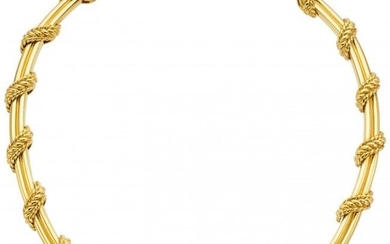 55029: Diamond, Gold Necklace, Tiffany & Co. Stones