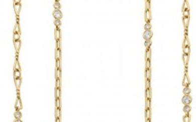 55029: Diamond, Gold Necklaces, David Webb The necklac