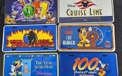 6 Walt DIsney License Plates Mickey Mouse Cruise Line