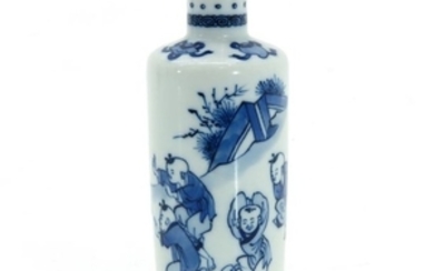 A Small Blue and White Decor Vase