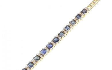 750YG Sapphire Bracelet