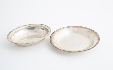 800 silver plate and bowl, gr. 480 ca. 20th c.