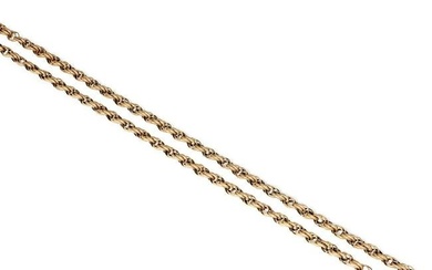 A 19th century gilt metal neck chain