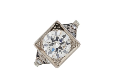 A Belle Epoque 18ct gold and platinum circular-cut diamond s...