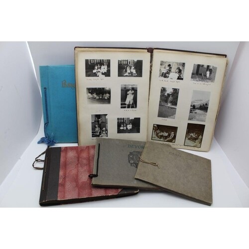 A COLLECTION OF FIVE PHOTOGRAPH ALBUMS to include; skiing & ...