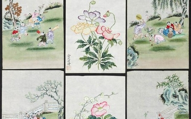 A COLLECTION OF SIXTY 20TH CENTURY CHINESE WATERCOLORS