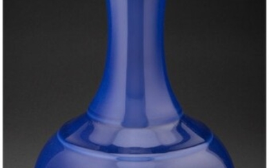 A Chinese Cobalt Blue Porcelain Vase Marks: six