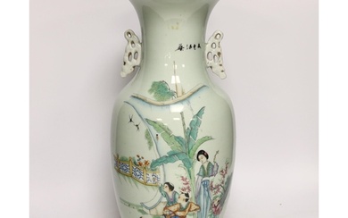 A Chinese Republic period famille rose porcelain vase, 43cm ...