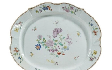 A Chinese export porcelain famille rose-decorated