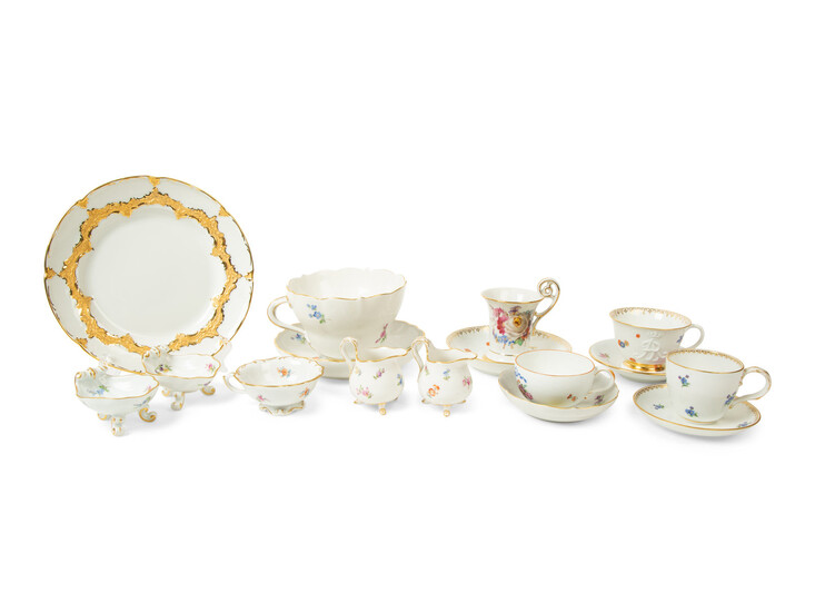 A Collection of Meissen Porcelain Dinnerware