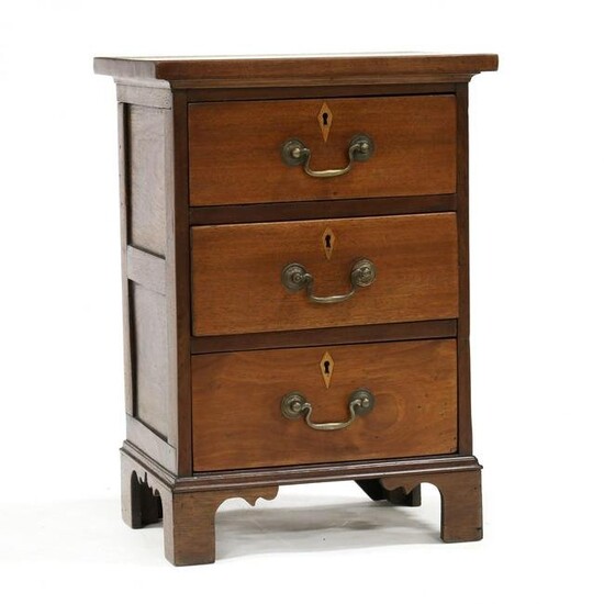 A Custom Chippendale Style Child's Walnut Chest of
