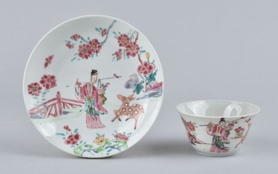 A FINE CHINESE FAMILLE ROSE HSI WANG MU TEA BOWL AND SAUCER (2) - Porcelain - China - Yongzheng (1723-1735)