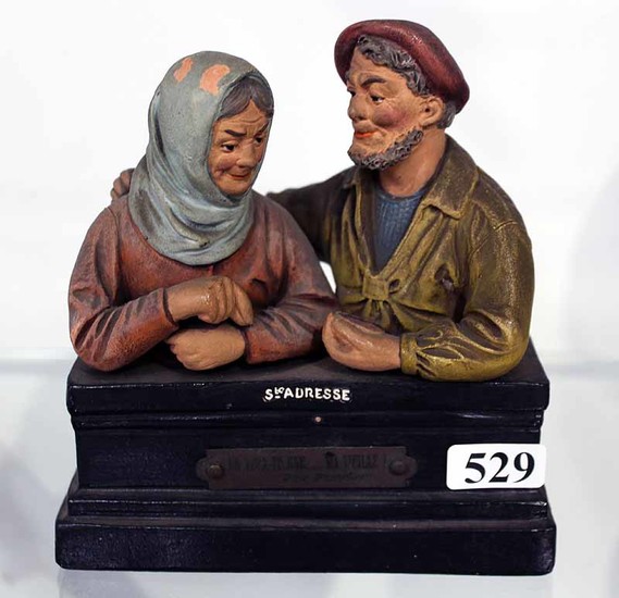A FRENCH TERRACOTTA FIGURAL GROUP