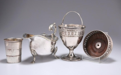 A GROUP OF SILVER-PLATE, including an Old Sheffield