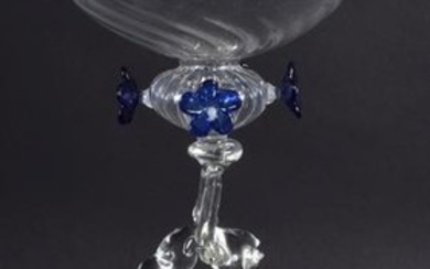 A LARGE VENETIAN GLASS formed with a nude female. 23 cm