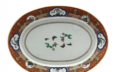 A Large Japanese Oval Imari Platter