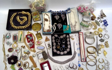 A Large selection of Costume Jewellery including White metal Earrings...
