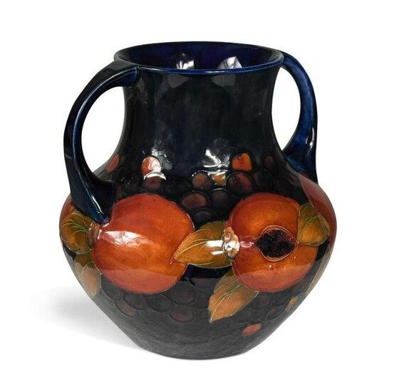 A Moorcroft Pomegranate pattern twin-handled amphora vase