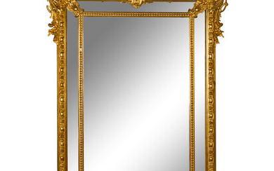 A Napoleon III Style Giltwood Mirror