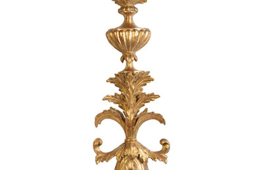 A Pair of Louis XV Style Giltwood Two-Light Wall Sconces