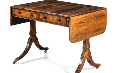 A Regency Calamander or Zebra Wood Sofa Table