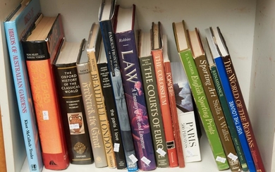 A SHELF OF BOOKS RELATING TO HISTORY AND CITIES