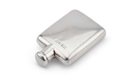 A SMALL GEORGE V SILVER SCENT FLASK