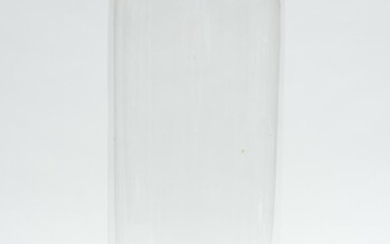 A TALL FRENCH GLASS DOME ON STAND, 59 CM HIGH