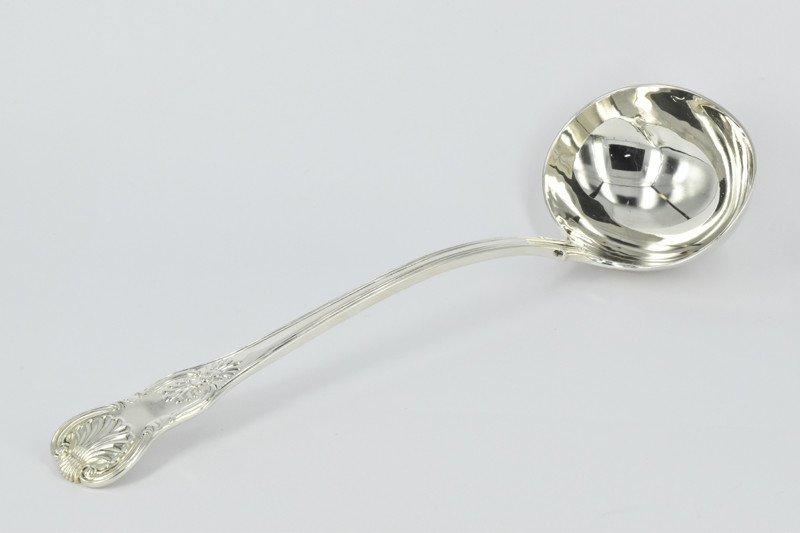 A VICTORIAN STERLING SILVER LADLE