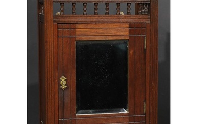 A Victorian Aesthetic Movement wall cabinet, baluster spindl...