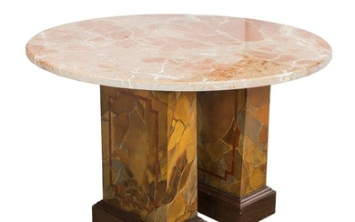 A contemporary marble center table