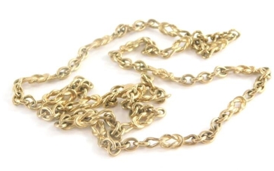 A fancy link neck chain, with ship's knot and...