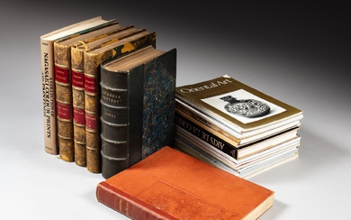 A group of approximately 90 reference books, auction and dealer...