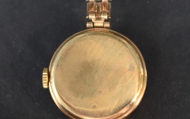 A lady's 9ct gold wrist watch by Avia having Arabic and baton numeral dial with subsidiary seconds