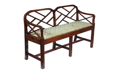 A mahogany chair back settee