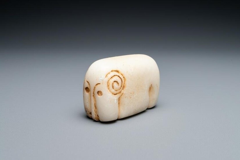 A marble amulet in the shape of a goat, Mesopotamia or Middle-East, 1st millenium BC