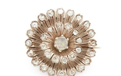 A mid 19th century diamond brooch