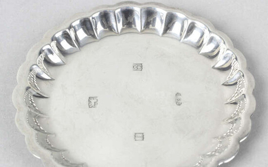 A mid-20th century small silver dish.