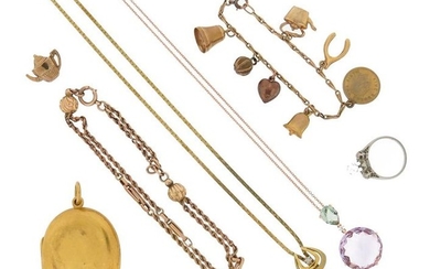 A mixed group of jewellery, including a Victorian...